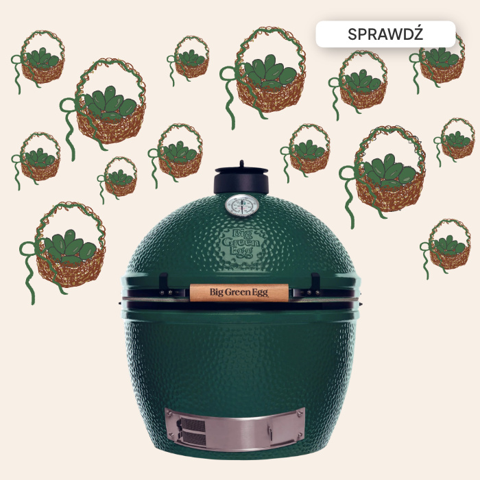 grill Big Green Egg w wiosennej aranżacji
