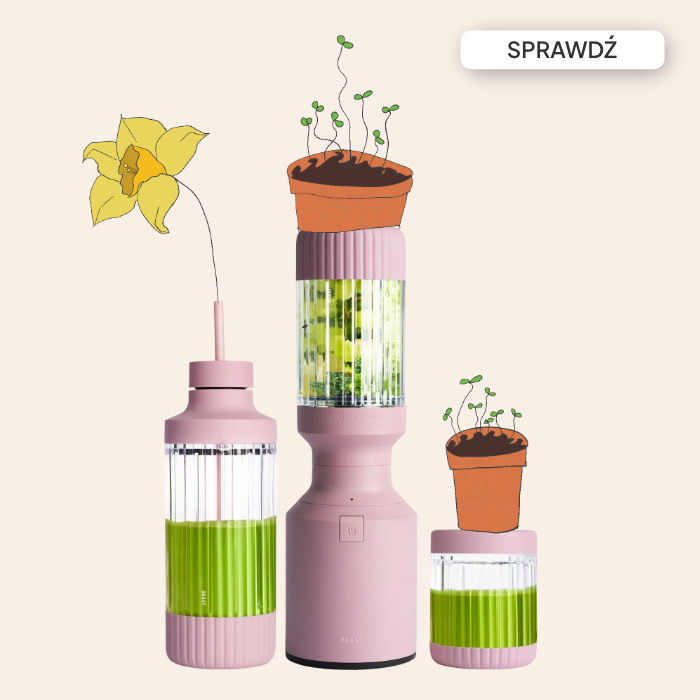 amerykański blender personalny Beast z wiosennymi kwiatami