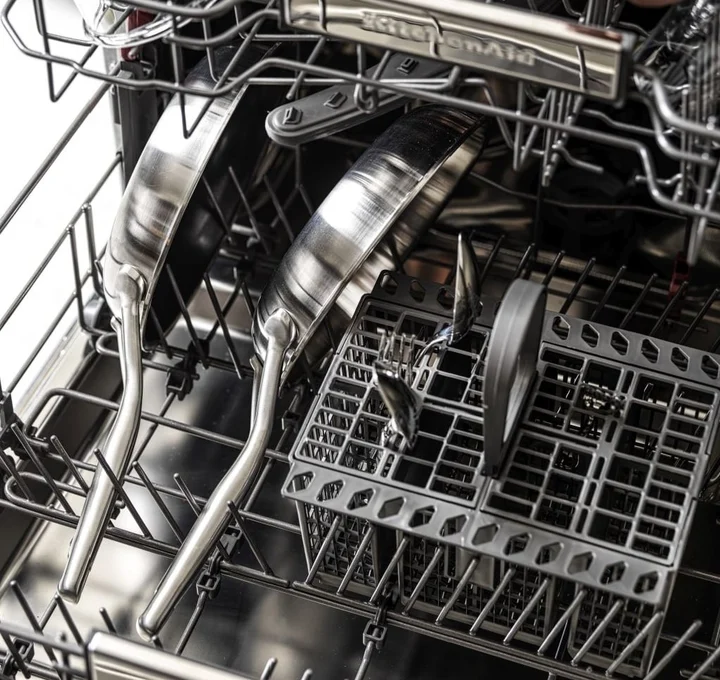 Wok 28cm stalowy KitchenAid z pokrywką