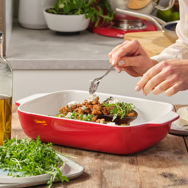 Naczynie ceramiczne 3,8L czerwone