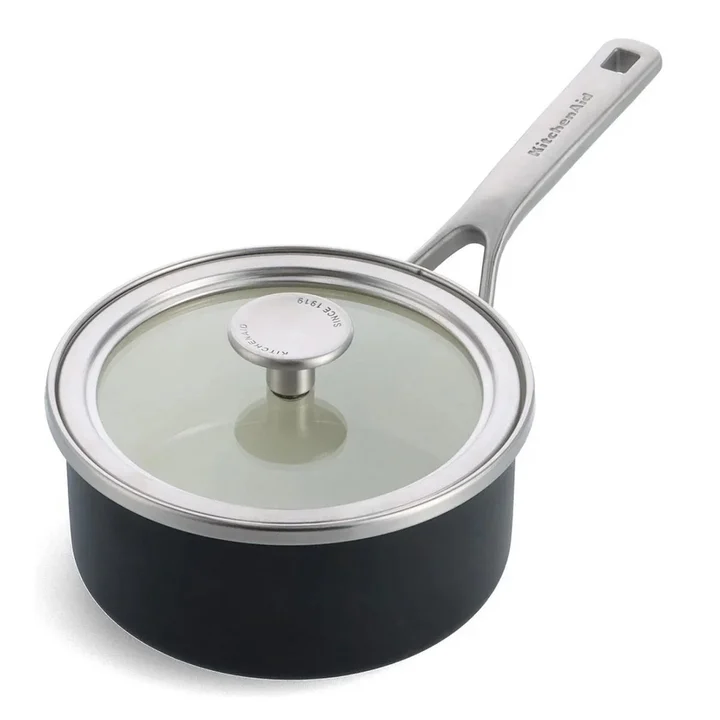 2,4L Rondel emaliowany z pokrywką czarny mat