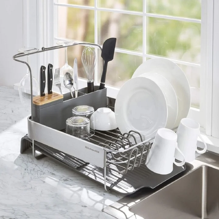 Suszarka do naczyń rozkładana szara