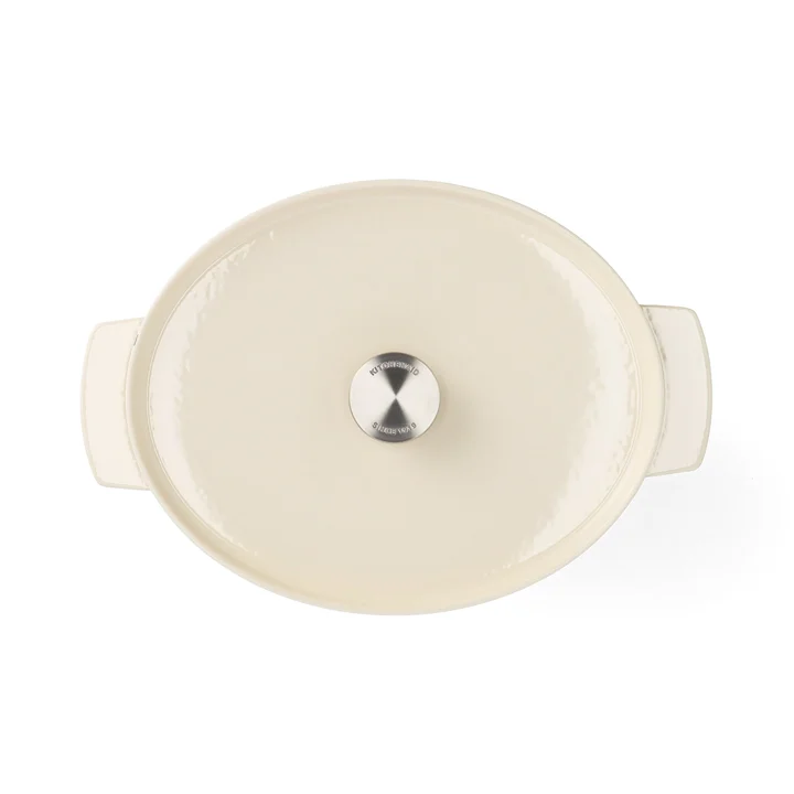 5,6L Brytfanka żeliwna kremowa