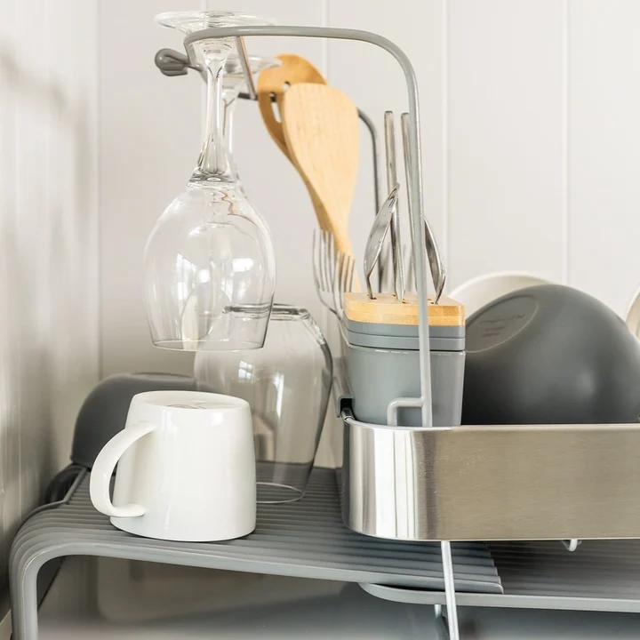 Suszarka do naczyń rozkładana szara