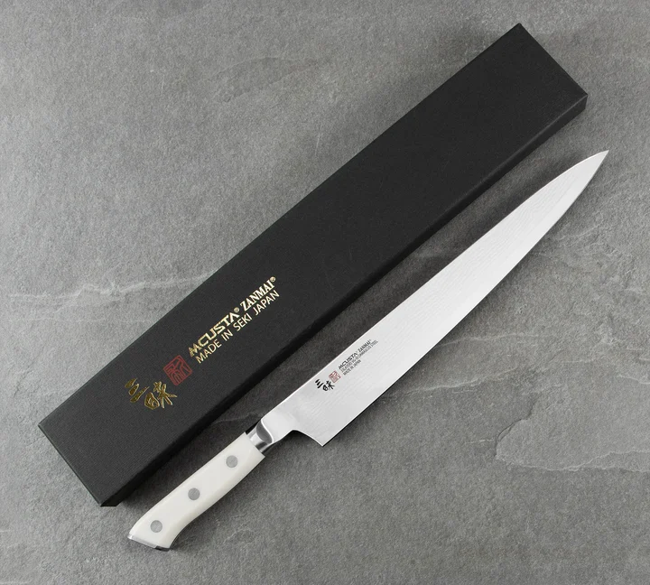 Mcusta Zanmai Classic Damascus VG-10 Corian Nóż Sujihiki 24 cm