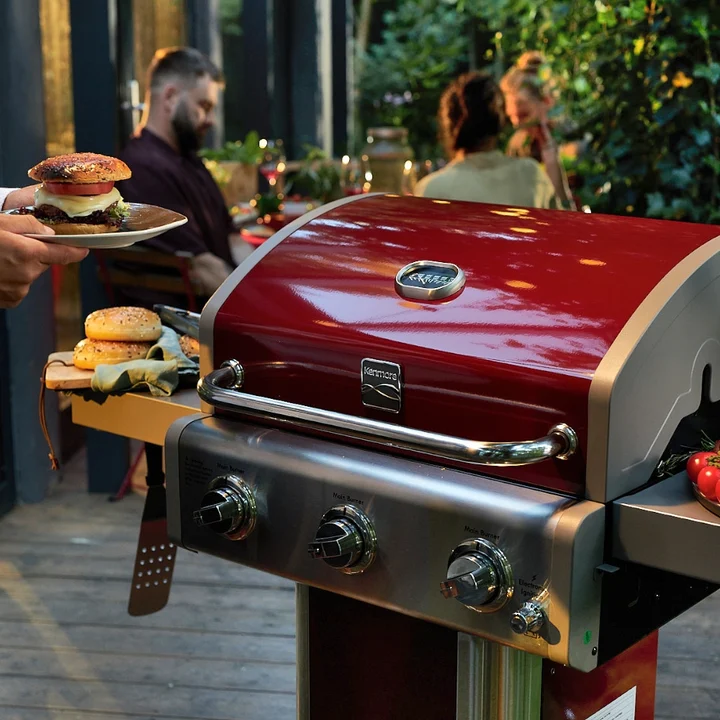 Grill 3-palnikowy Kenmore Color czerwony