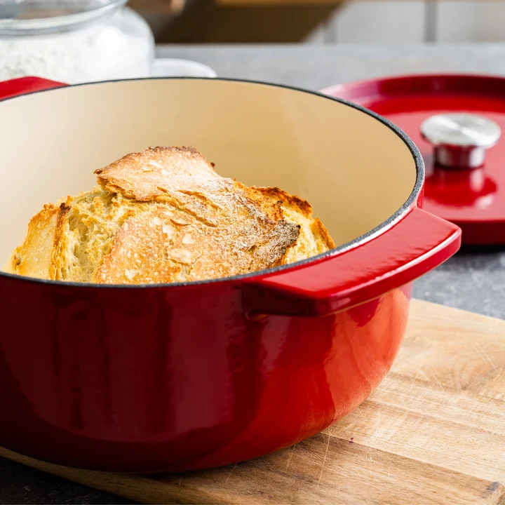 5,2L Garnek żeliwny czerwony