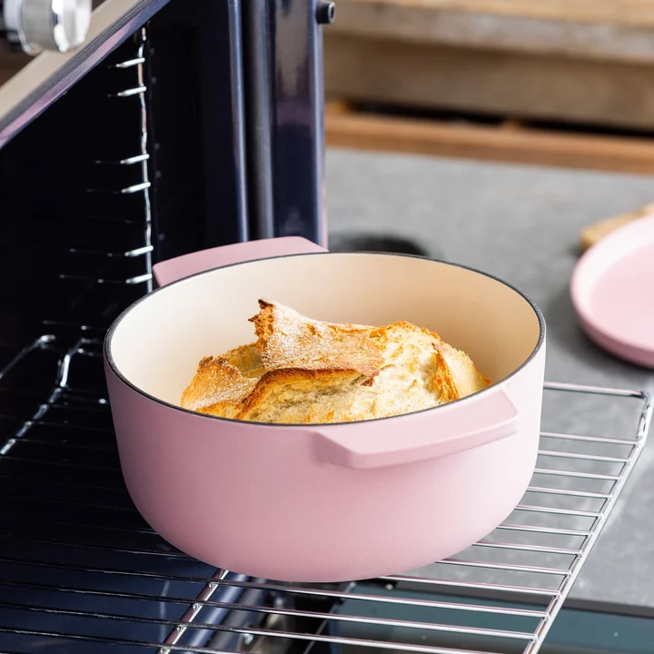 3,3L Garnek żeliwny pudrowy róż