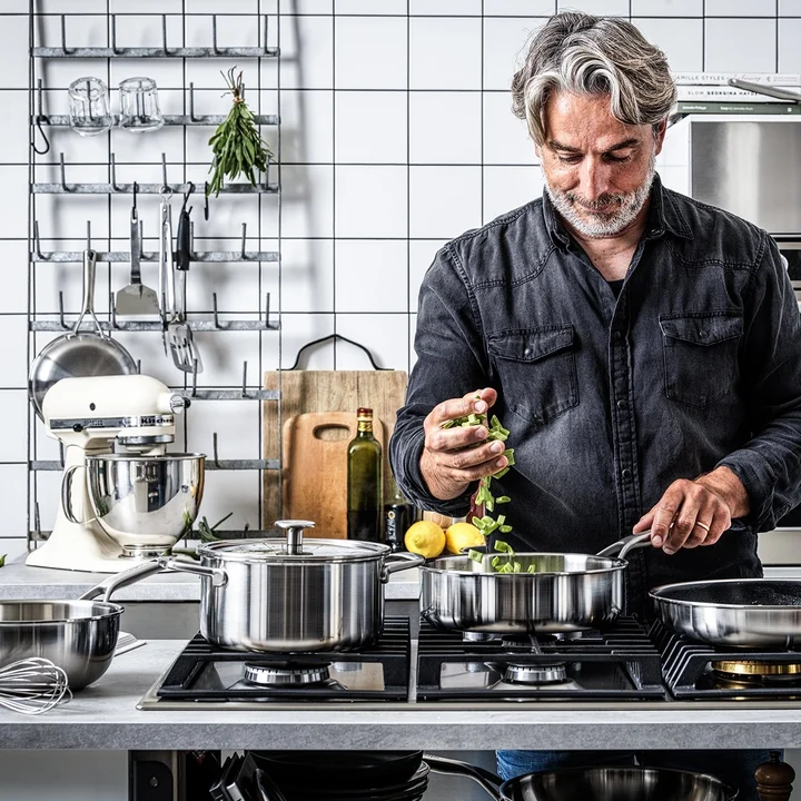 Głęboka patelnia 24cm stalowa KitchenAid