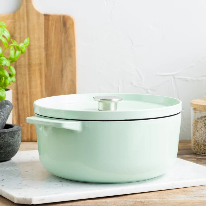 5,2L Garnek żeliwny pistacjowy