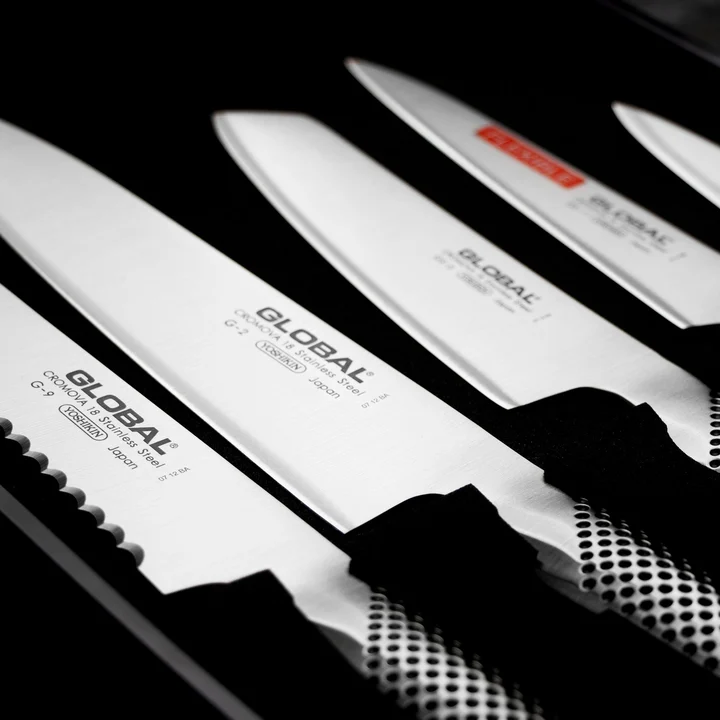 Global Zestaw 5 noży G-2, 9, GS-5,11,38