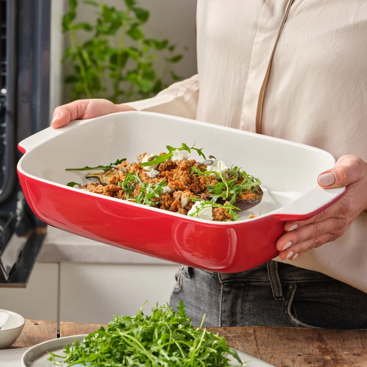 Naczynie ceramiczne 3,8L czerwone