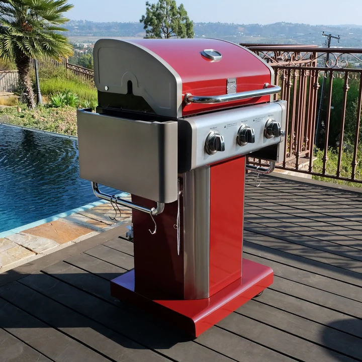 Grill 3-palnikowy Kenmore Color czerwony