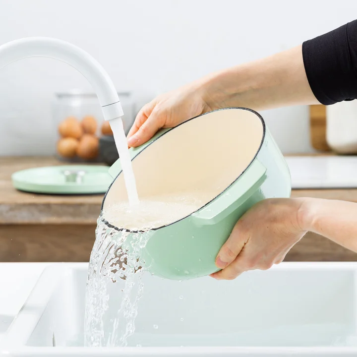 3,3L Garnek żeliwny pistacjowy