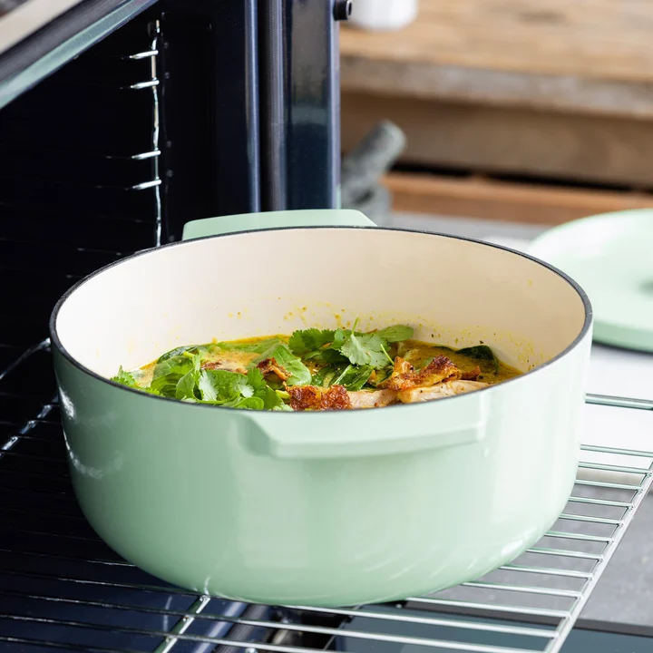 5,2L Garnek żeliwny pistacjowy