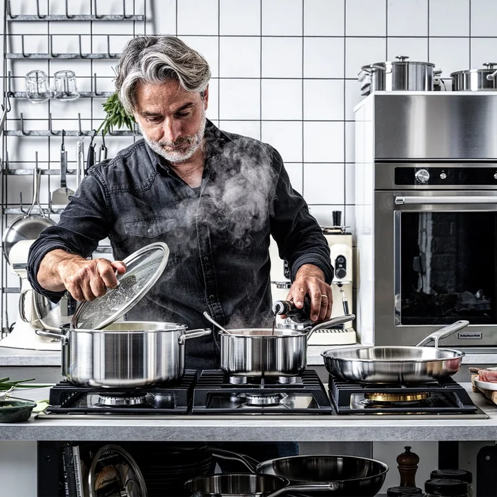 4,9L Garnek stalowy KitchenAid z pokrywką