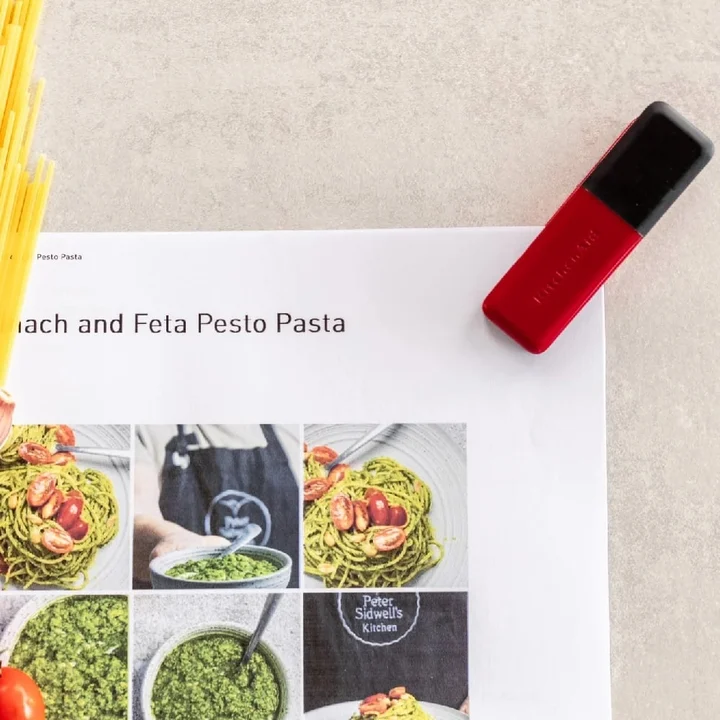 Komplet 4 czerwonych klipsów kuchennych