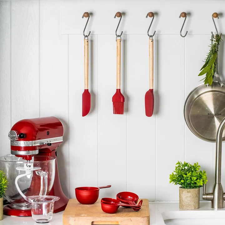 Pędzel silikonowy z drewnianą rączką Coreline