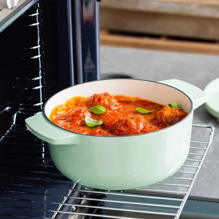 3,3L Garnek żeliwny pistacjowy