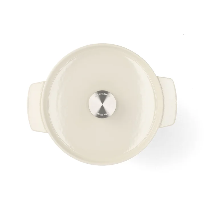 3,3L Garnek żeliwny kremowy