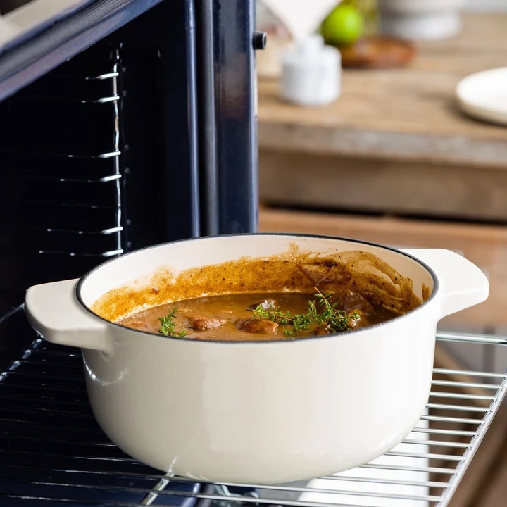 3,3L Garnek żeliwny kremowy