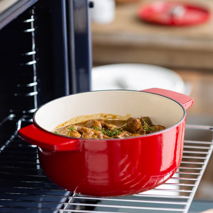 3,3L Garnek żeliwny czerwony