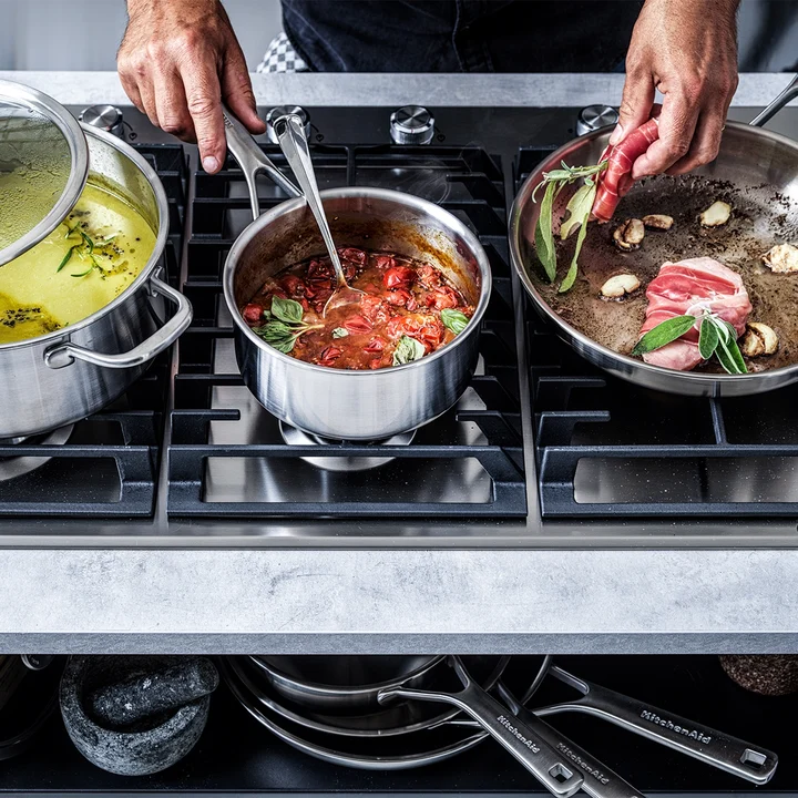 1,5L Rondel stalowy KitchenAid z pokrywką