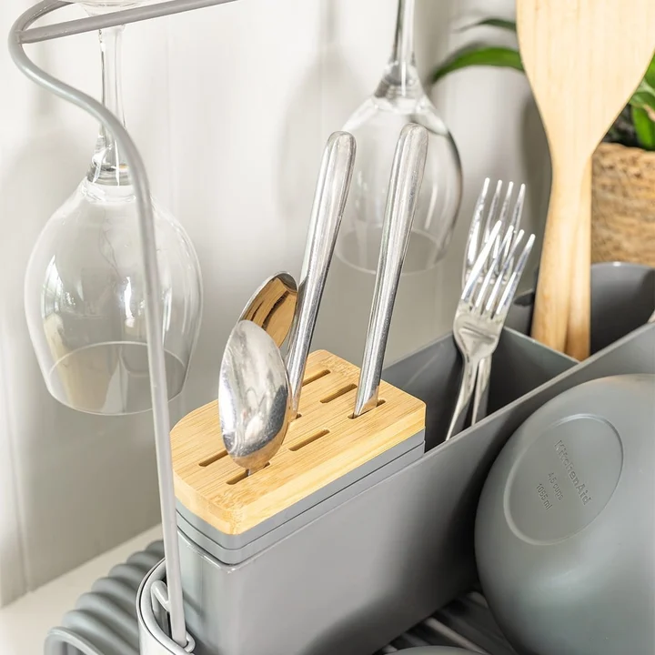 Suszarka do naczyń rozkładana szara