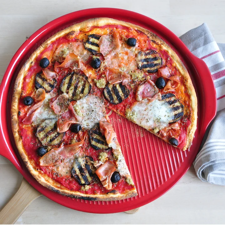 Kamień do pizzy 37cm czerwony Emile Henry