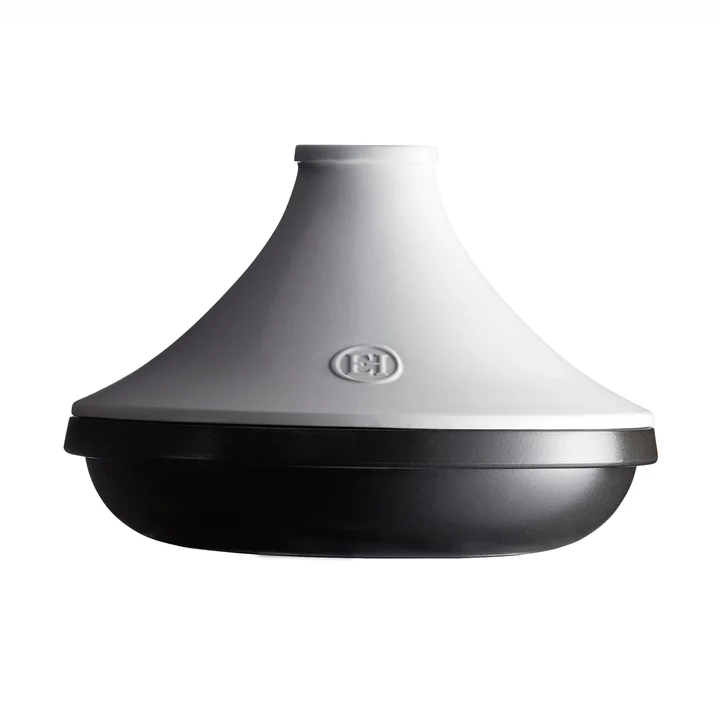 Tagine 33cm 4L czarno-biały Emile Henry