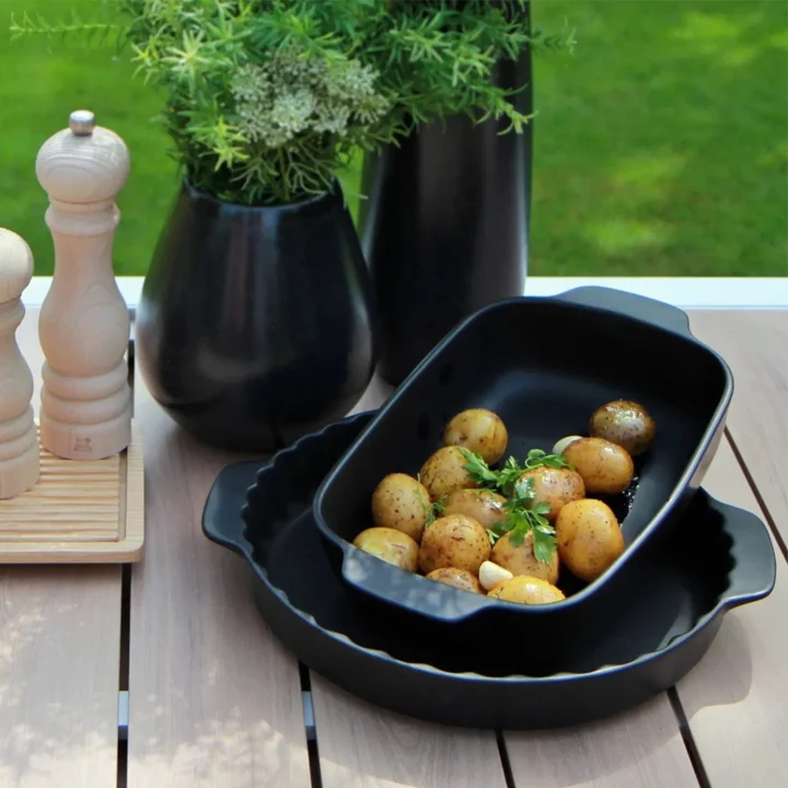 Forma ceramiczna do tarty 29 cm czarny mat