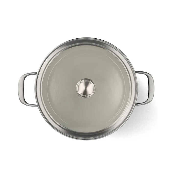 6L Garnek emaliowany z pokrywką czarny mat