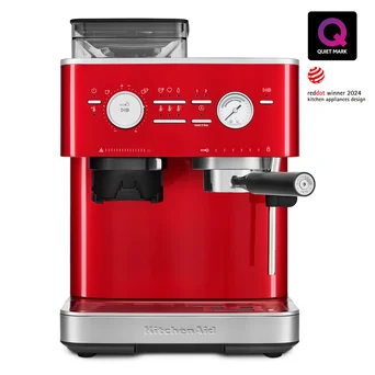 Ekspres półautomatyczny KitchenAid w kolorze czerwony karmelek