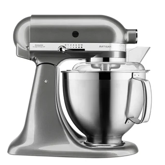 4,8L Artisan 5 KitchenAid 5KSM185 w kolorze srebrzystopopielaty