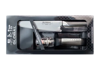 Zestaw Starter: Nóż szefa kuchni G-2 + ostrzałka  | Global G-291/SB