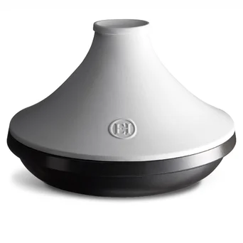 Tagine 33cm 4L czarno-biały Emile Henry