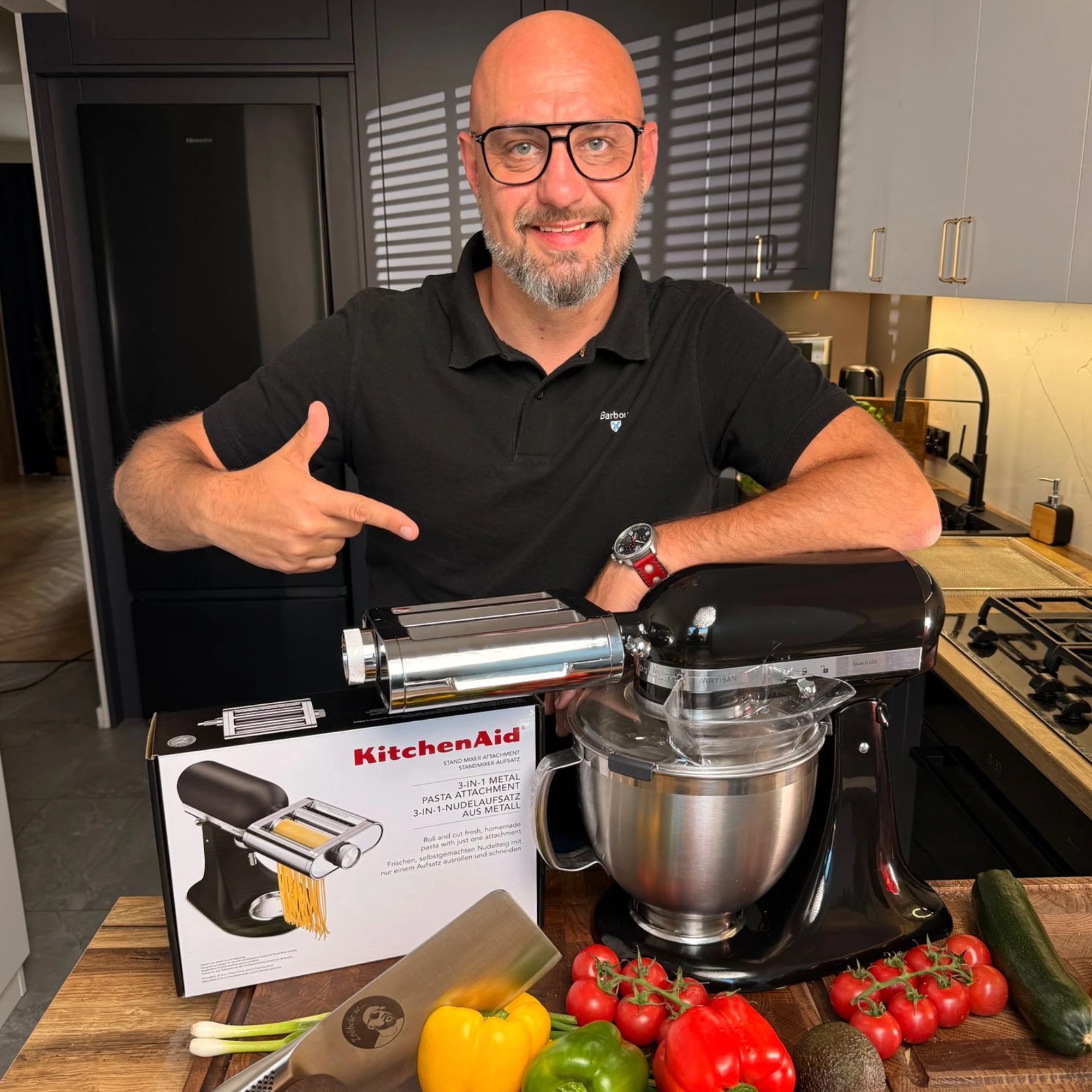Bartosz Kopica z Mikserem KitchenAid